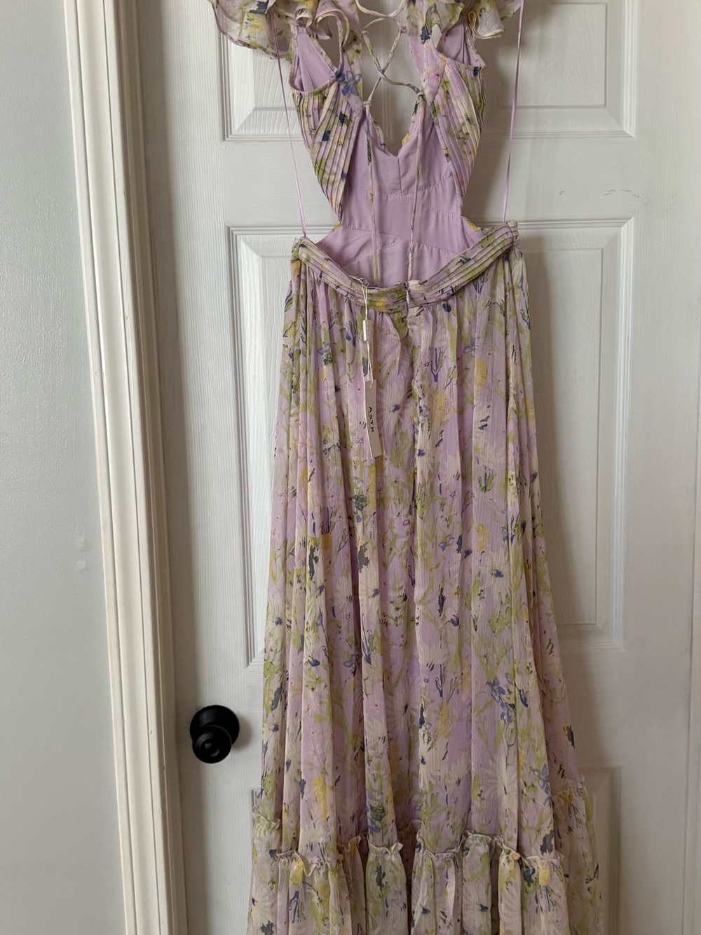 Astr Lavender Floral Maxi Dress with Yellow & Green Accents - Picture 9 of 11